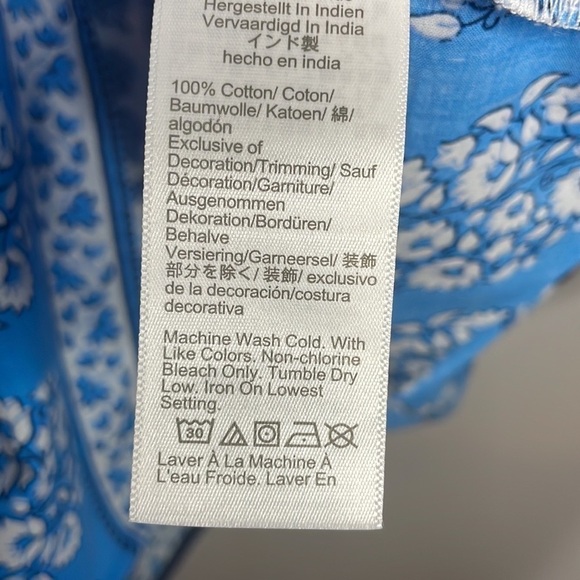 J. Crew | Women’s Blue Block-Print Artist‎ Top Size XS NWT - Picture 5 of 11